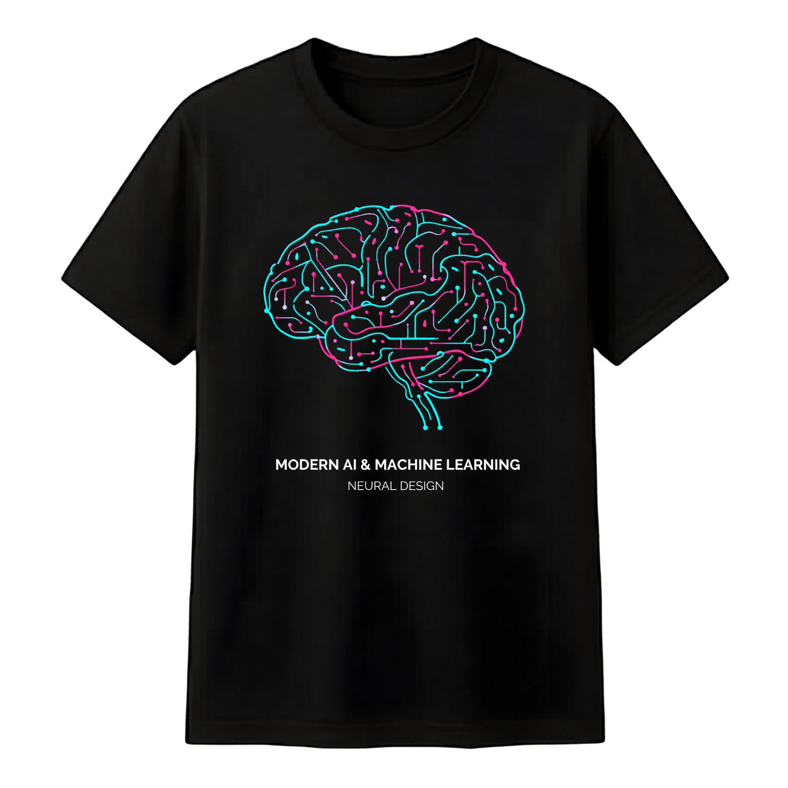 “neural intelligence” futuristic brain graphic tee tk013