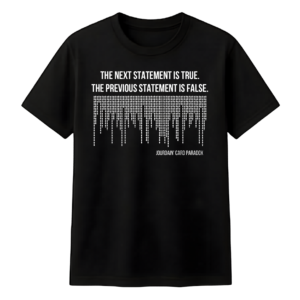 logical paradox graphic t shirt – minimalist tech quote tee tk023
