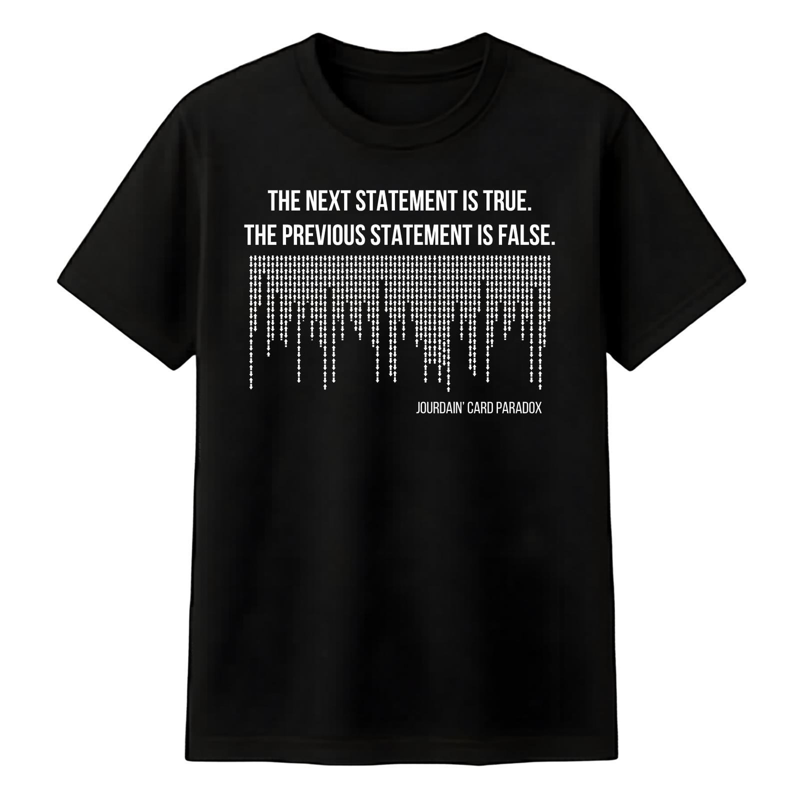 logical paradox graphic t shirt – minimalist tech quote tee tk023